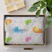 Schattigee kleurrijke zangvogels & Muzieknoten Pat Tissuepapier (Geschenk)