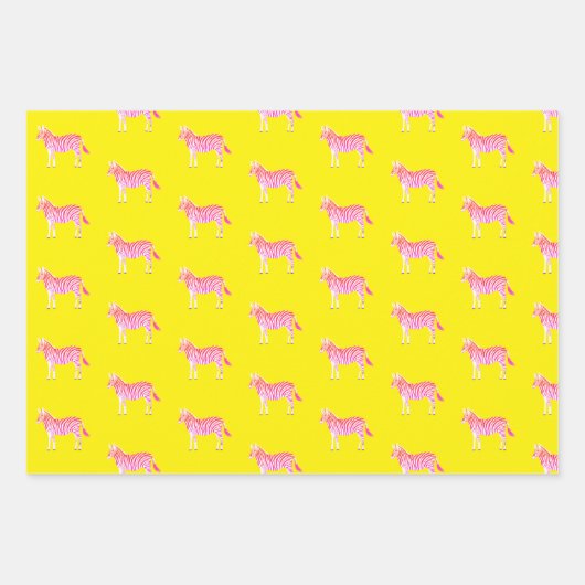 Schattigee kleurrijke zebra's Animal Print vet Lim Inpakpapier Vel (Voorkant 3)