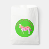 Schattigee Kleurrijke Zebra's Custom Baby shower Bedankzakje (Voorkant)