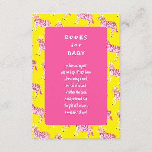 Schattigee Kleurrijke Zebra's Custom Baby shower Informatiekaartje (Voorkant)