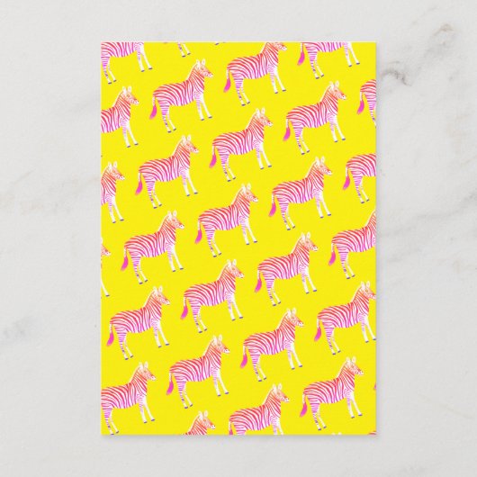 Schattigee Kleurrijke Zebra's Custom Baby shower Informatiekaartje (Achterkant)