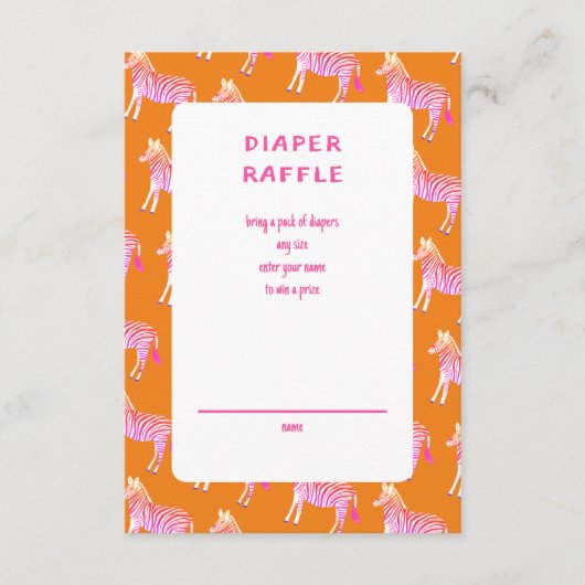 Schattigee Kleurrijke Zebra's Custom Baby shower Informatiekaartje (Voorkant)