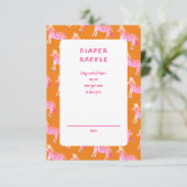 Schattigee Kleurrijke Zebra's Custom Baby shower Informatiekaartje (Staand voorkant)