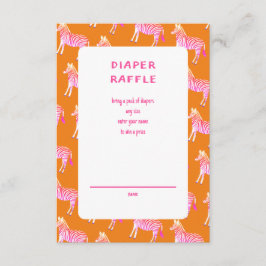 Schattigee Kleurrijke Zebra's Custom Baby shower Informatiekaartje