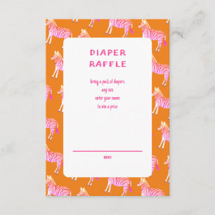 Schattigee Kleurrijke Zebra's Custom Baby shower Informatiekaartje