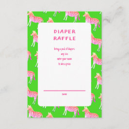 Schattigee Kleurrijke Zebra's Custom Baby shower Informatiekaartje