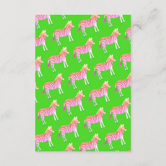 Schattigee Kleurrijke Zebra's Custom Baby shower Informatiekaartje (Achterkant)