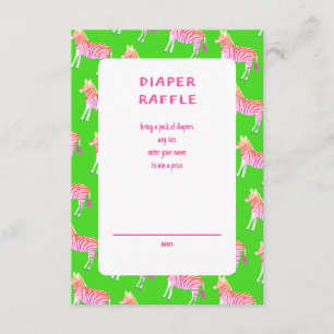 Schattigee Kleurrijke Zebra's Custom Baby shower Informatiekaartje