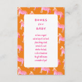 Schattigee Kleurrijke Zebra's Custom Baby shower Informatiekaartje (Voorkant)