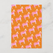 Schattigee Kleurrijke Zebra's Custom Baby shower Informatiekaartje (Achterkant)