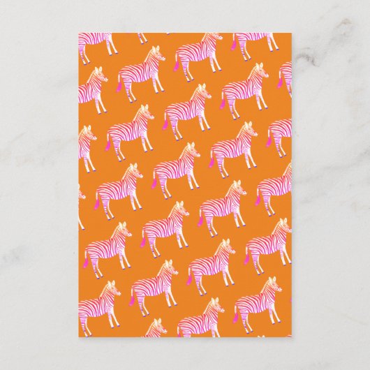 Schattigee Kleurrijke Zebra's Custom Baby shower Informatiekaartje (Achterkant)