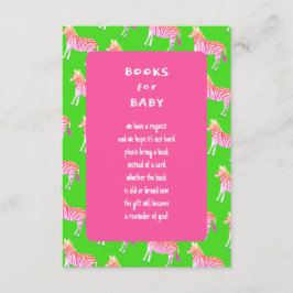 Schattigee Kleurrijke Zebra's Custom Baby shower Informatiekaartje