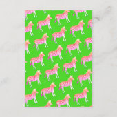 Schattigee Kleurrijke Zebra's Custom Baby shower Informatiekaartje (Achterkant)