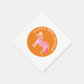 Schattigee Kleurrijke Zebra's Custom Baby shower Servet (Hoek)