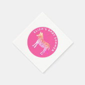 Schattigee Kleurrijke Zebra's Custom Baby shower Servet (Hoek)