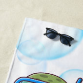 Schattigee kleurrijke Zee Turtle Boys Strandlaken (In situ)