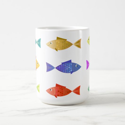Schattigee kleurrijke zeeen vis koffiemok (Center)