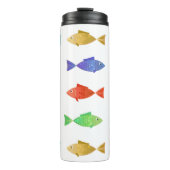 Schattigee kleurrijke zeeen vis thermosbeker (Voorkant)