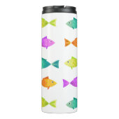 Schattigee kleurrijke zeeen vis thermosbeker (Achterkant)