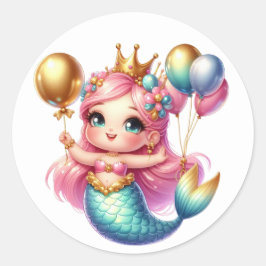 Schattigee Kleurrijke Zeemeermin Stickers