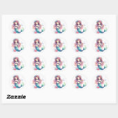 Schattigee Kleurrijke Zeemeermin Stickers (Vel)