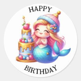 Schattigee Kleurrijke Zeemeermin Stickers