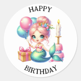 Schattigee Kleurrijke Zeemeermin Stickers