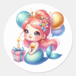 Schattigee Kleurrijke Zeemeermin Stickers