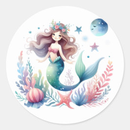 Schattigee Kleurrijke Zeemeermin Stickers