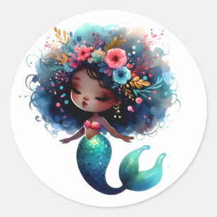 Schattigee Kleurrijke Zeemeermin Stickers