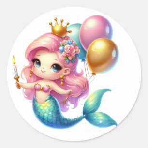 Schattigee Kleurrijke Zeemeermin Stickers
