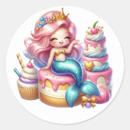 Schattigee Kleurrijke Zeemeermin Stickers