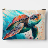 Schattigee Kleurrijke Zwemmen Zee Schildpad Etui (Voorkant)