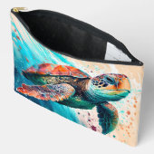 Schattigee Kleurrijke Zwemmen Zee Schildpad Etui (Open)