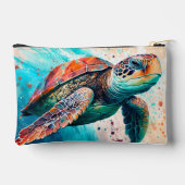 Schattigee Kleurrijke Zwemmen Zee Schildpad Etui (Achterkant)
