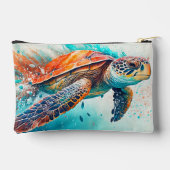 Schattigee Kleurrijke Zwemmen Zee Schildpad Etui (Achterkant)