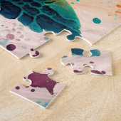 Schattigee Kleurrijke Zwemmen Zee Schildpad Legpuzzel (Zijkant)