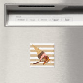 Schattigee Kluizenkrab met ijskegelvormige schelp Magneet (Insitu (Vaatwasser))