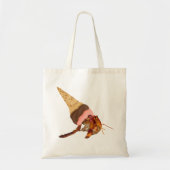 Schattigee Kluizenkrab met ijskegelvormige schelp Tote Bag (Voorkant)