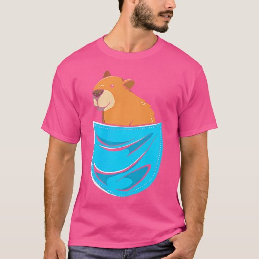 Schattigee knaagdierzak capibara t-shirt (Voorkant)