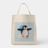 Schattigee knuffelbare pinguïn tote bag (Achterkant)