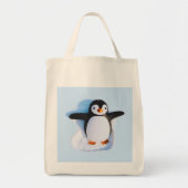 Schattigee knuffelbare pinguïn tote bag (Voorkant)