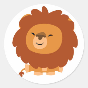 Schattigee knuffelige Cartoon leeuw Sticker