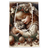Schattigee Knuffelkitten Kerst Medium Cadeauzakje (Voorkant)