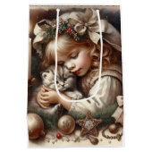 Schattigee Knuffelkitten Kerst Medium Cadeauzakje (Achterkant)