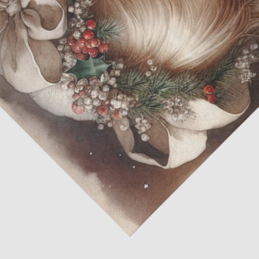 Schattigee Knuffelkitten Kerst Tissuepapier (Detail)