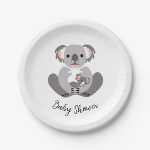 Schattigee knuffelkoala - Baby shower - Feest Papieren Bordje