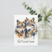 Schattigee knuffelwolven beste vrienden voor altij (Staand voorkant)