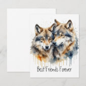 Schattigee knuffelwolven beste vrienden voor altij (Voorkant / Achterkant)