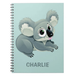 Schattigee Koala aangepaste naam notitieboek